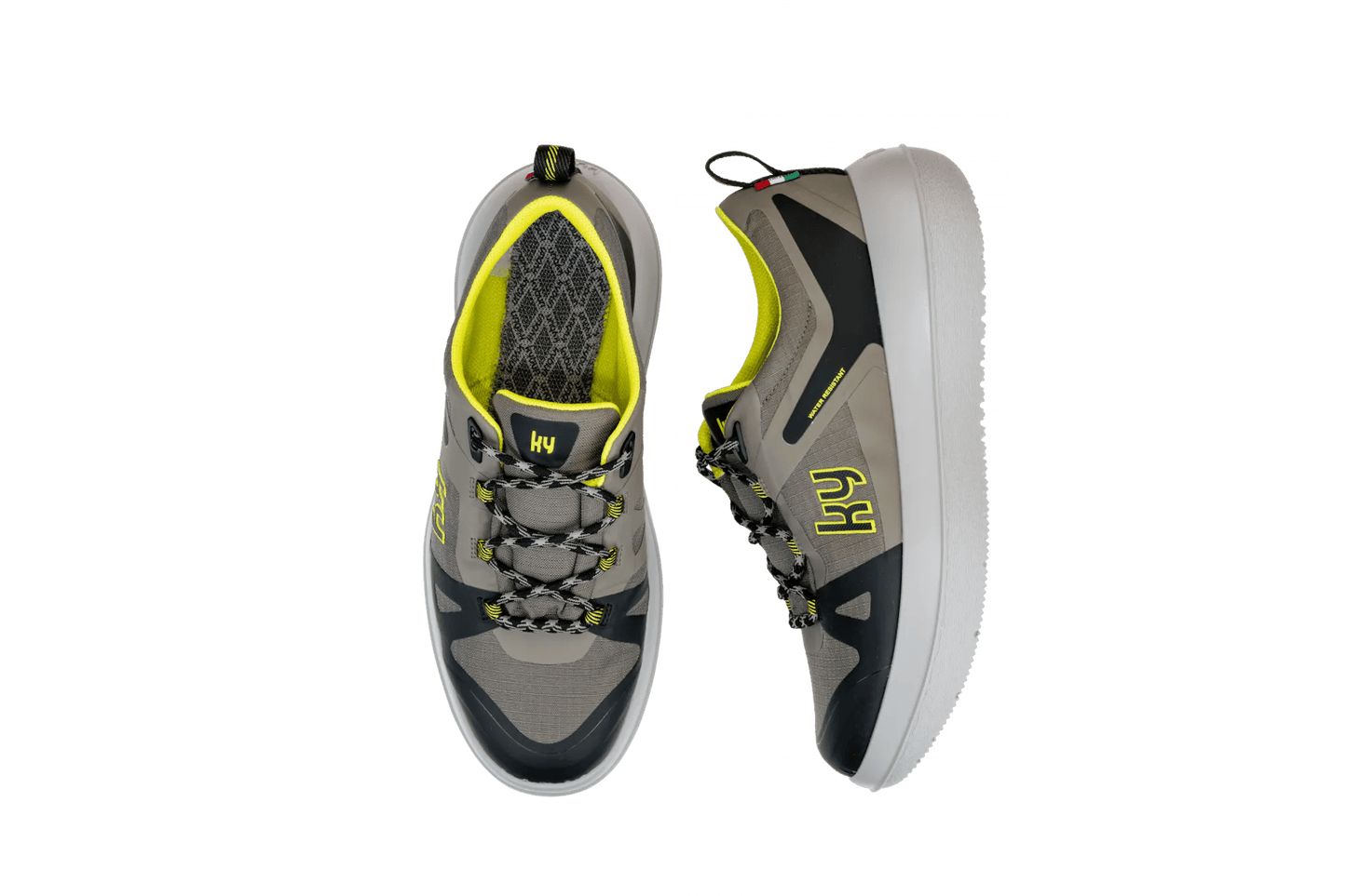 kybun schoen Flims Grey - Yellow Men